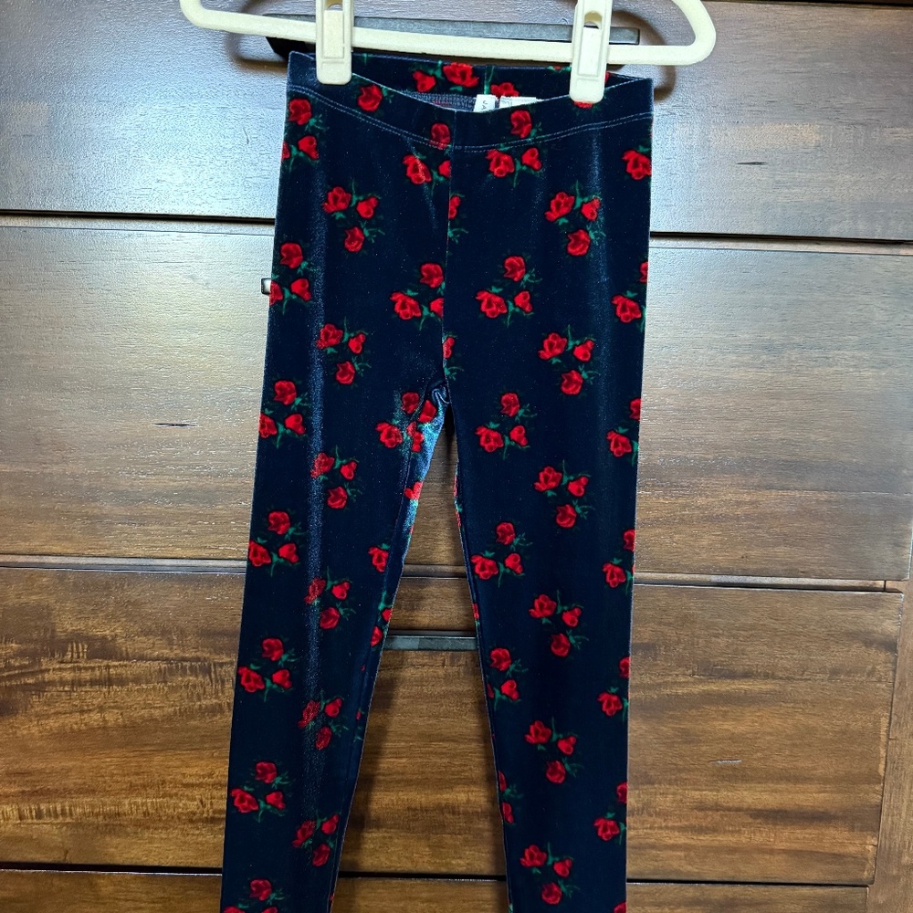 Janie and Jack Velvet Rose Legging Size 6